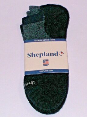 Shepland Lightweight Merino Wool Low Height Unisex Socks Mens Large - Light Navy